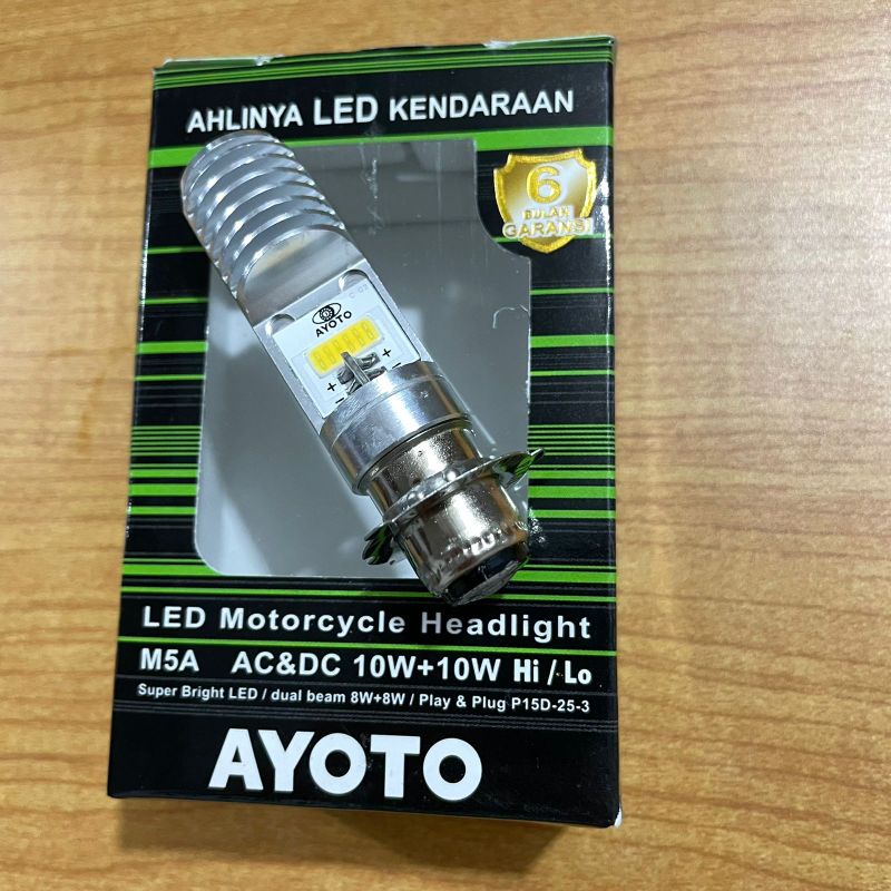 Lampu depan motor led kaki 3 / k3 / gl ayoto m5a original