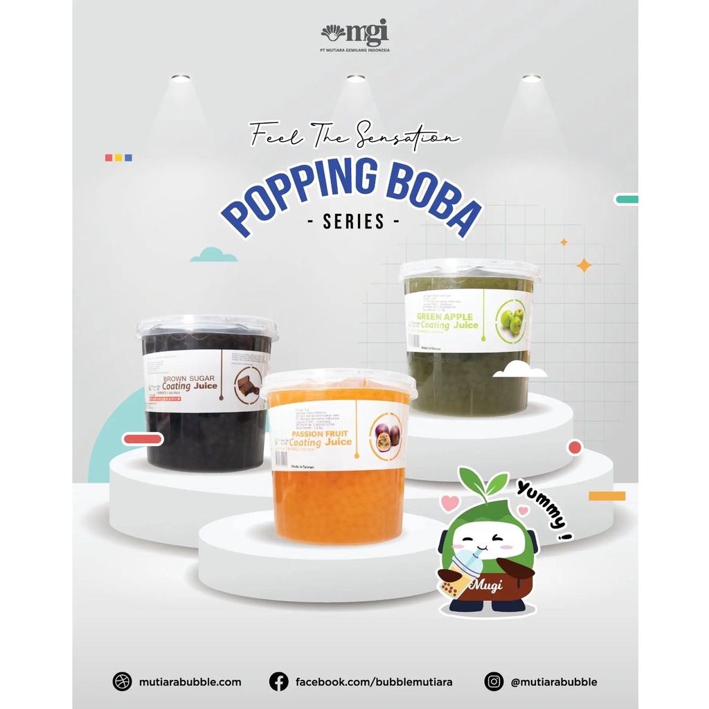 

BOBA / POPPING BOBA VARIAN RASA / POPPING BOBA YOGURT / POPING BOBA YOGURT / TOPING BOBA YOGURT 3.2 KG