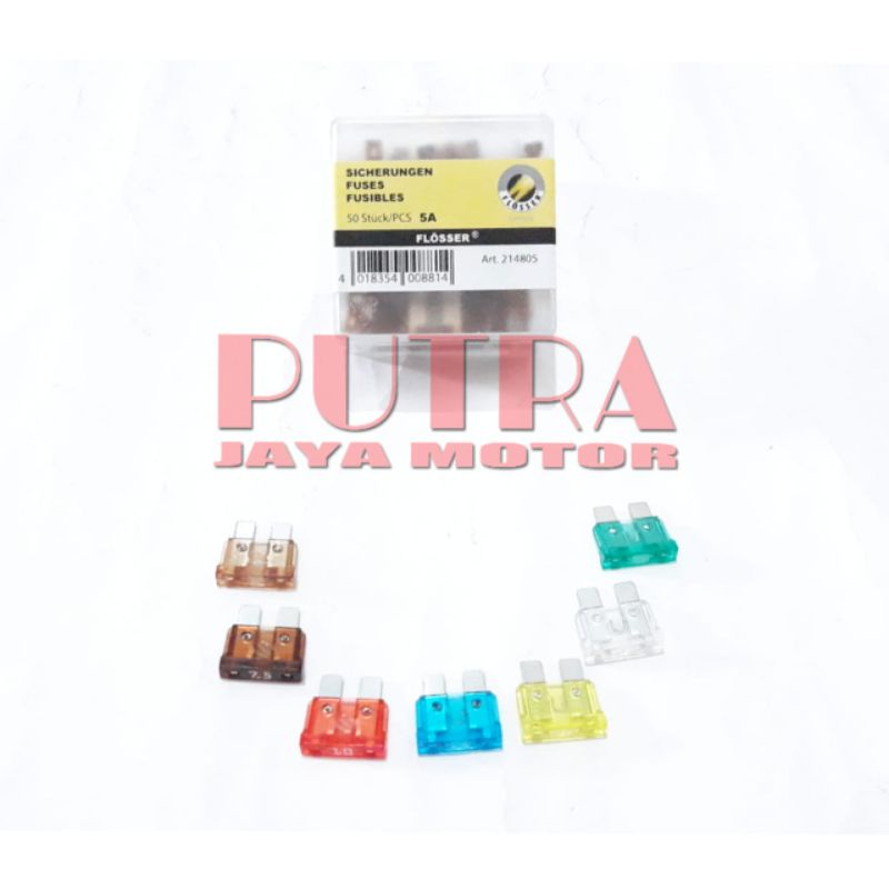 SEKRING SKRING FUSE TANCAP DX STANDART 5A 7,5A 10A 15A 20A 25A 30A BIG FLOSSER