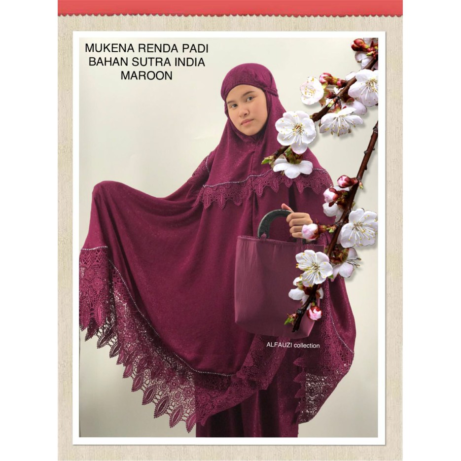 Distributor Mukena Dewasa Rosella Rosetta Mukena Putih Tulang Bordir Elegan Dengan Tas Cantik Baru i