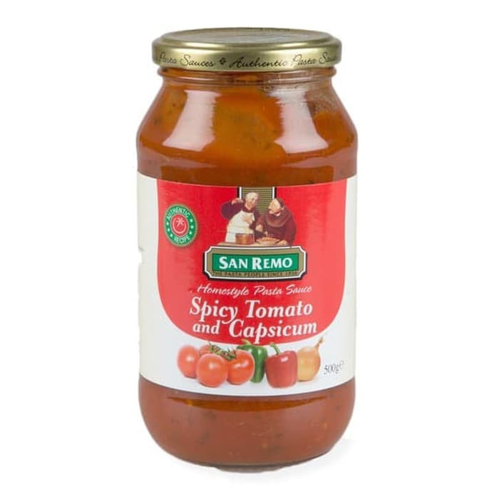 San Remo Spicy Tomato and Capsicum Pasta Sauce 500g