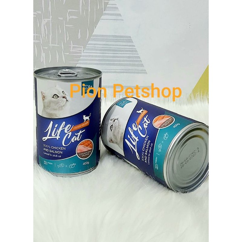 Makanan basah untuk kucing LIFE CAT kemasan KALENG 400 gr