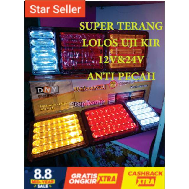 Stop lamp led truk mitsubishi canter lulus uji kir anti pecah