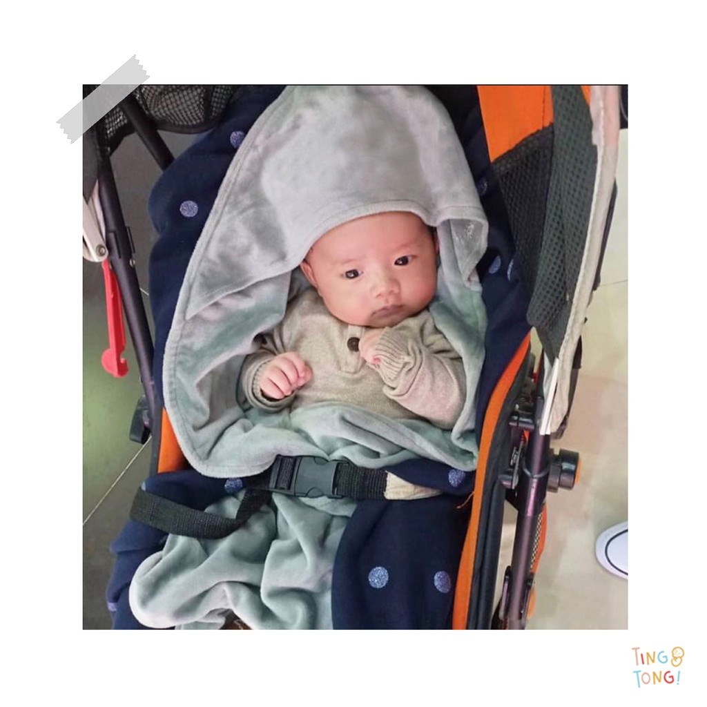 TINGTONG - Selimut Bayi / Topi Hoodie Baby - Furry