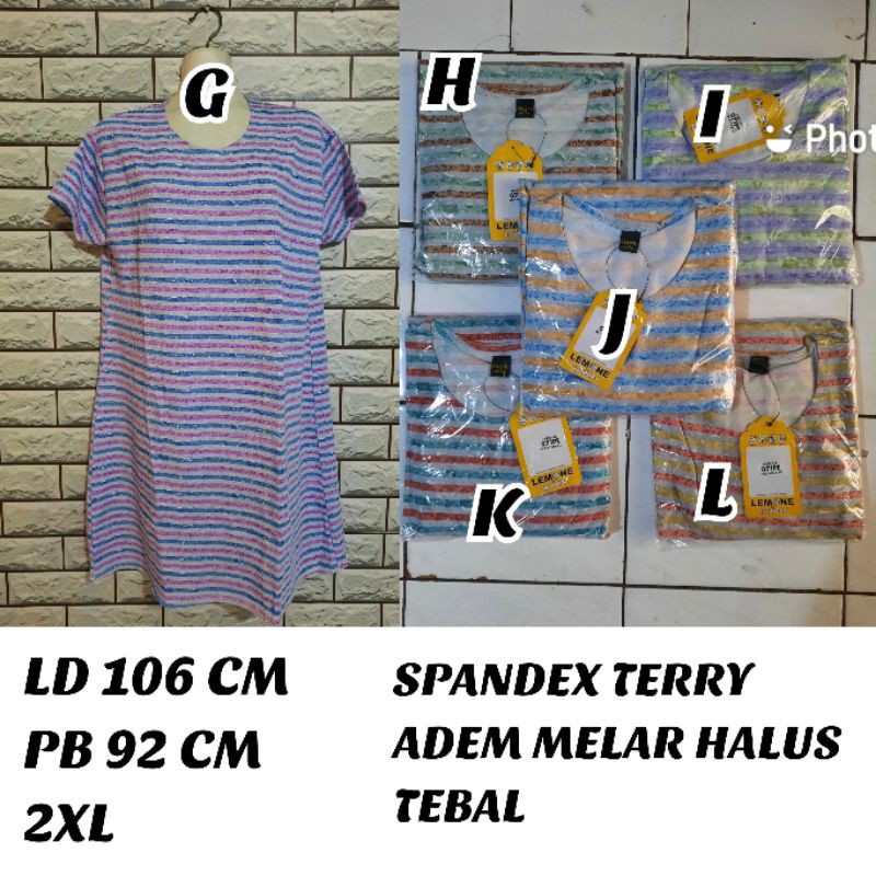 ATASAN DRESS KAOS LEMONE KODE 071 PE