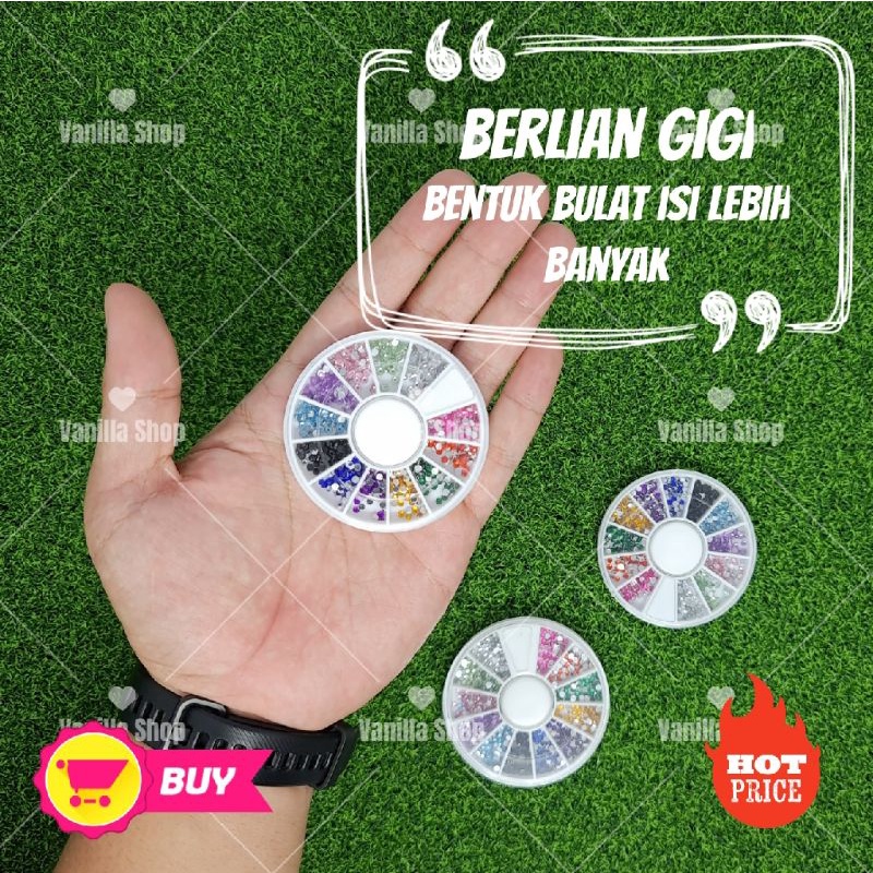 BERLIAN GIGI MOTIF BINTANG / BUNGA / MOTIF CAMPUR  ISI 350 BIJI