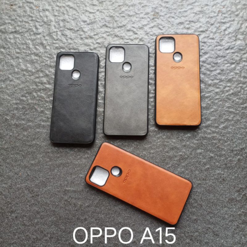 soft case Oppo A15 2020 / A15S leather kulit softcase softshell silikon cover