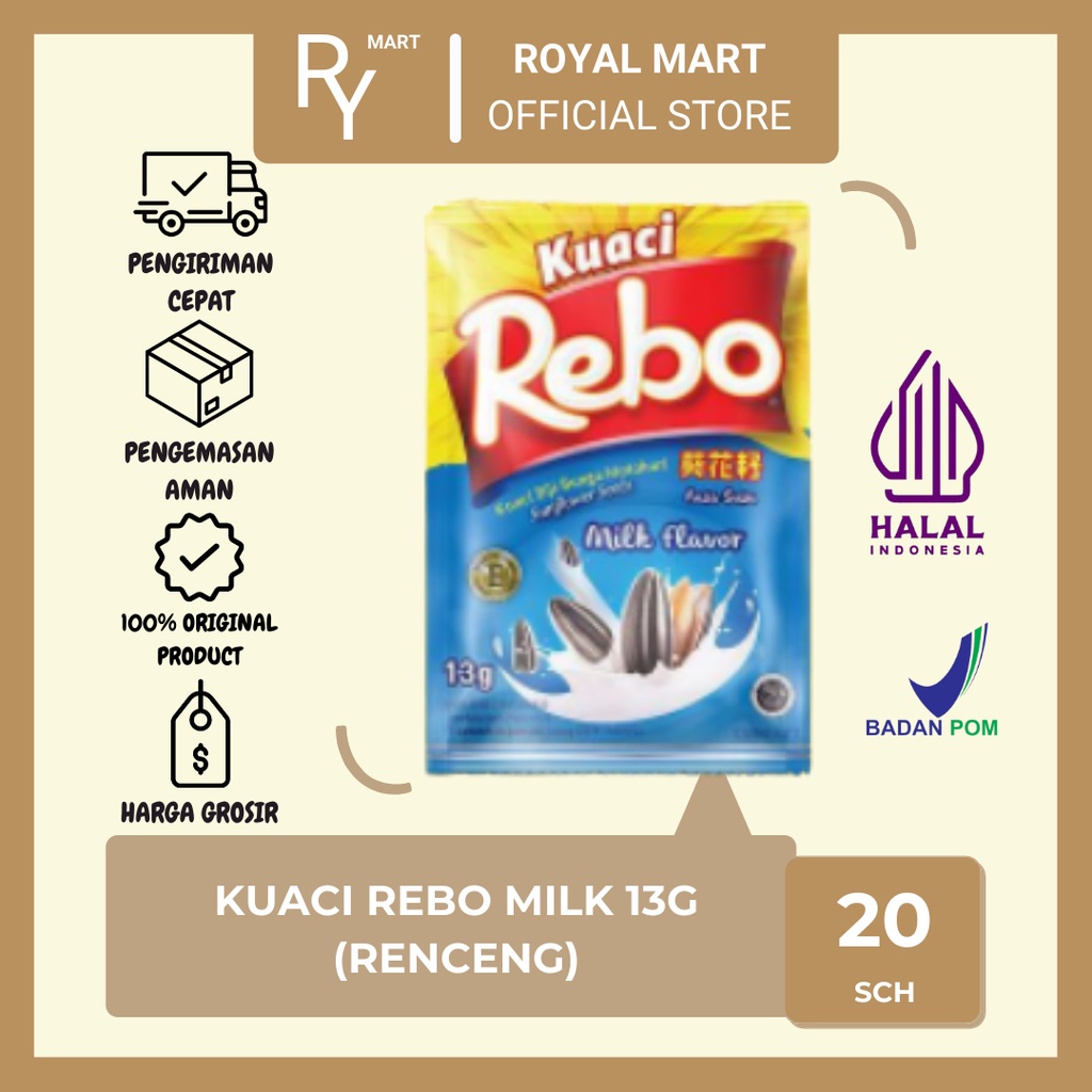 

Kuaci Rebo Milk 13g x 20's