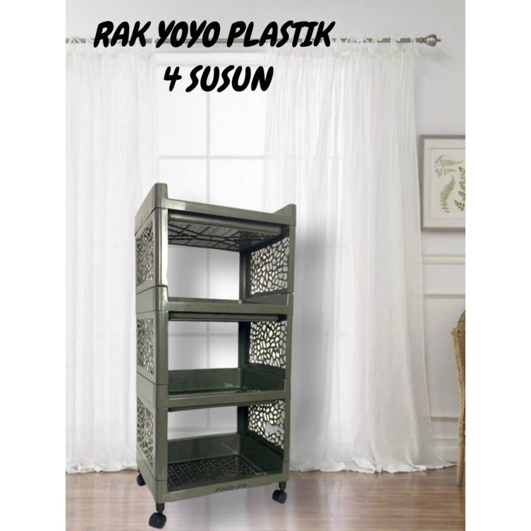 RAK YOYO SERBAGUNA / RAK APARTEMENT 4 SUSUN / RAK SUSUN SERBAGUNA FREE PACKING DUS VD