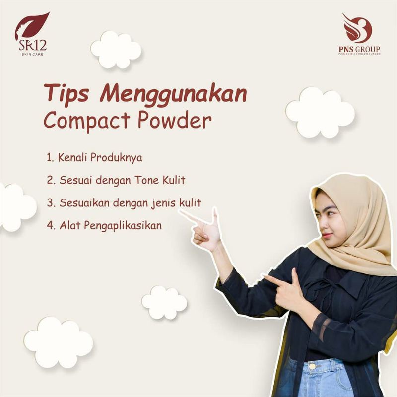 Compact Powder Natural Kombinasi Bedak & Foundation Penutup Bekas Jerawat dan Flek Hitam Wajah Wanita Terbaik Asli BPOM Murah-6