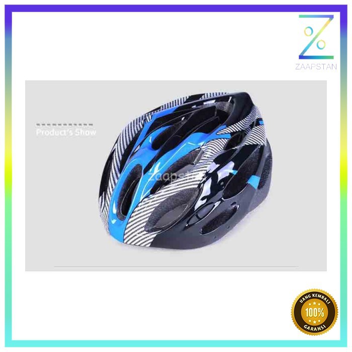 TaffSPORT Helm Sepeda EPS Foam PVC Shell - x10 - Blue