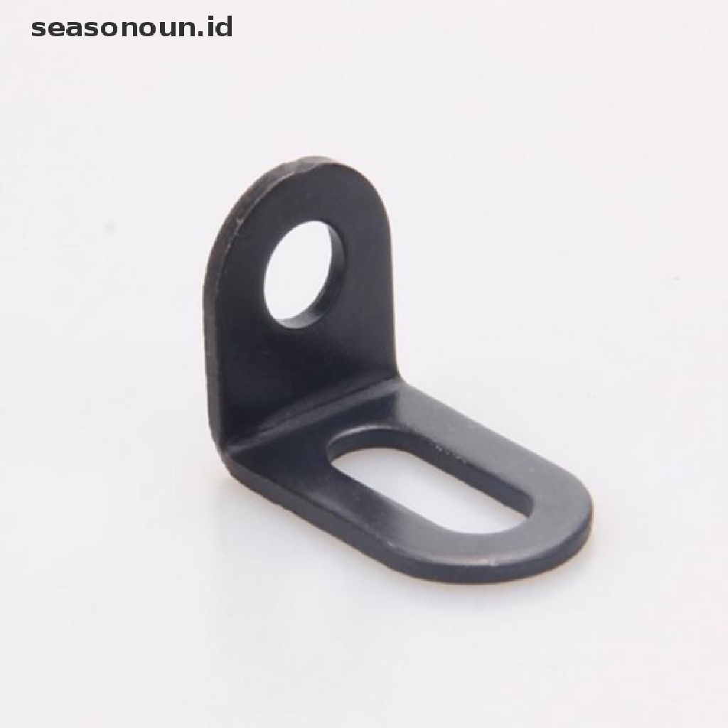 10 Pcs Bracket Sudut Kanan Bentuk L Bahan Metal Warna Hitam