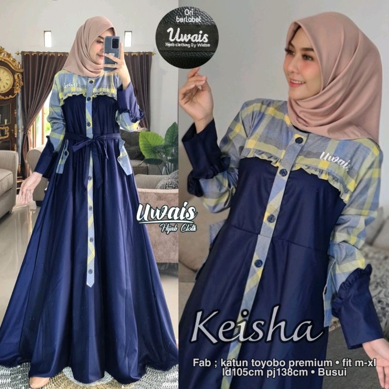 KEISHA GAMIS ORI UWAIS HIJAB - PROMO GAMIS MURAH - GROSIR GAMIS SOLO - GAMIS MODEL BARU -BEST SELLER