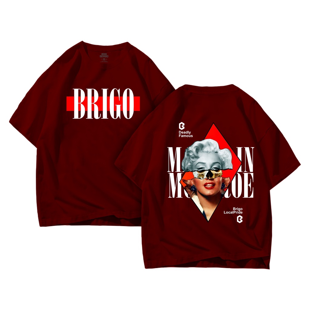 BRIGO Kaos Oversize Marlin Monroe II Kaos Jumbo Size Pria &amp; Wanita II Kaos Oversize II Print DTF