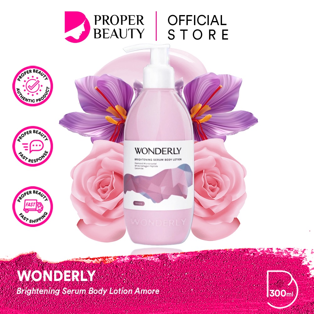 WONDERLY Brightening Serum Body Lotion Amore Indonesia / Diamond Microcrystal White Collagen Peptide