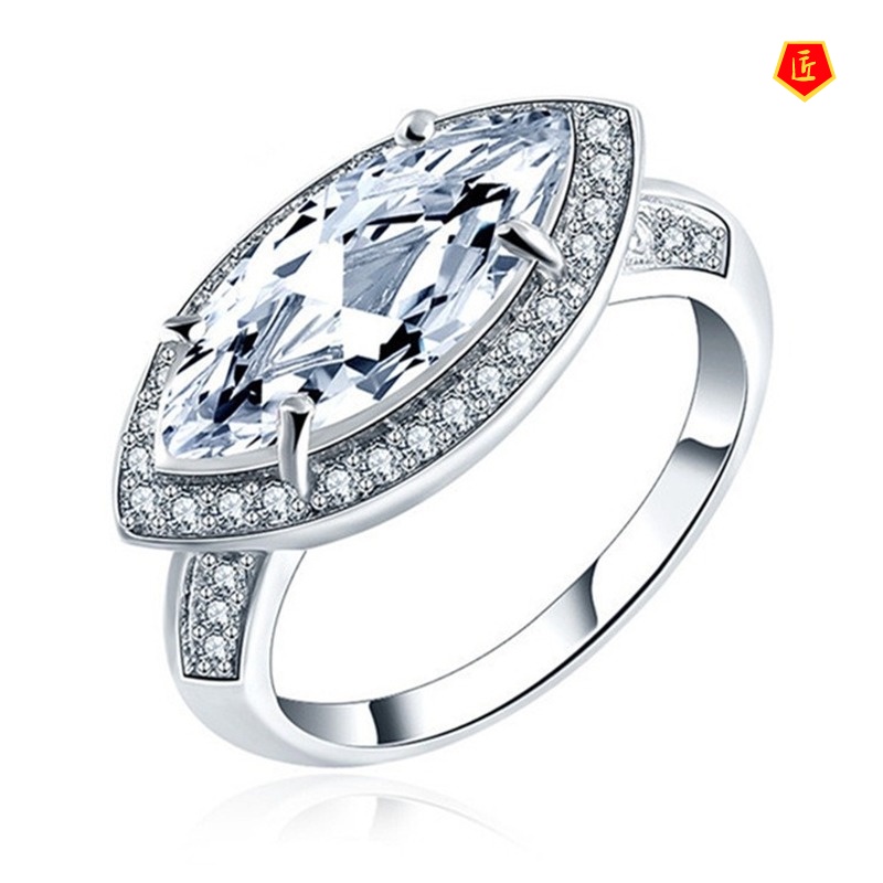 [Ready Stock]Creative Fashion Punk Horse Eye Rhinestone Ring