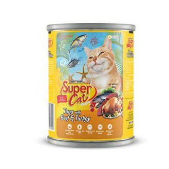 SuperCat kaleng 400 gram All Varian / Makanan Kucing Basah Kaleng / Wet food