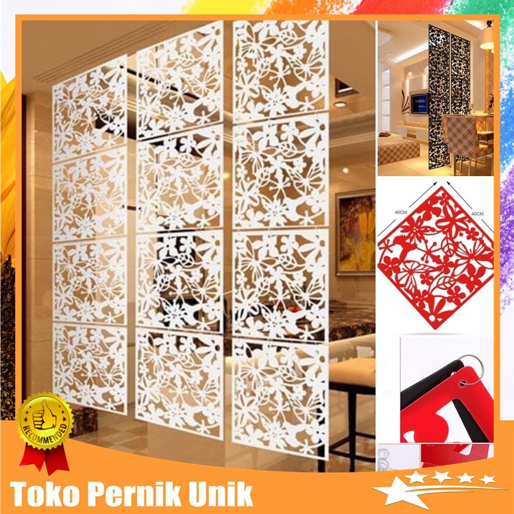 Penyekat Ruangan Sekat Ruangan 3D Vintage Minimalis Gantung Set isi 4pcs Bahan PVC