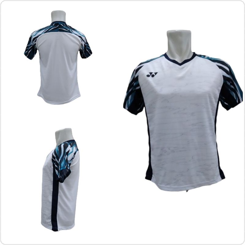 Kaos Bulutangkis Indonesia Malaysia Open Fajar Rian / Jersey Badminton / Atasan Kaos Seragam Baju Badminton Bulutangkis Shuttlecock Kok Raket Mania Fajri Indonesia Korea Selatan India An Se Young Kim Kong Lee-Y172.Polos White