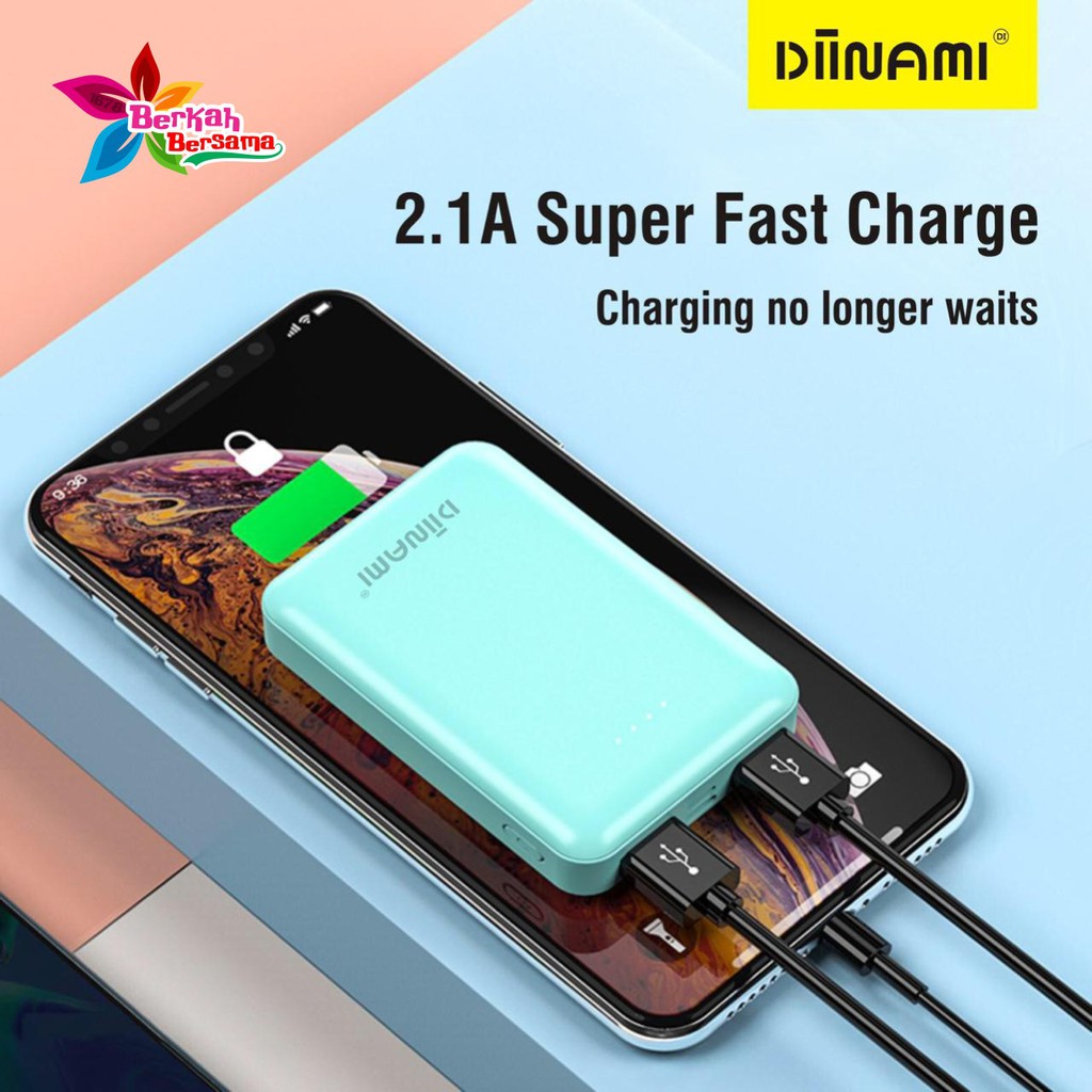 BM084 Powerbank diinami DI-Y20 real 8000mah led dual usb quick charge Fast Charging BB1476