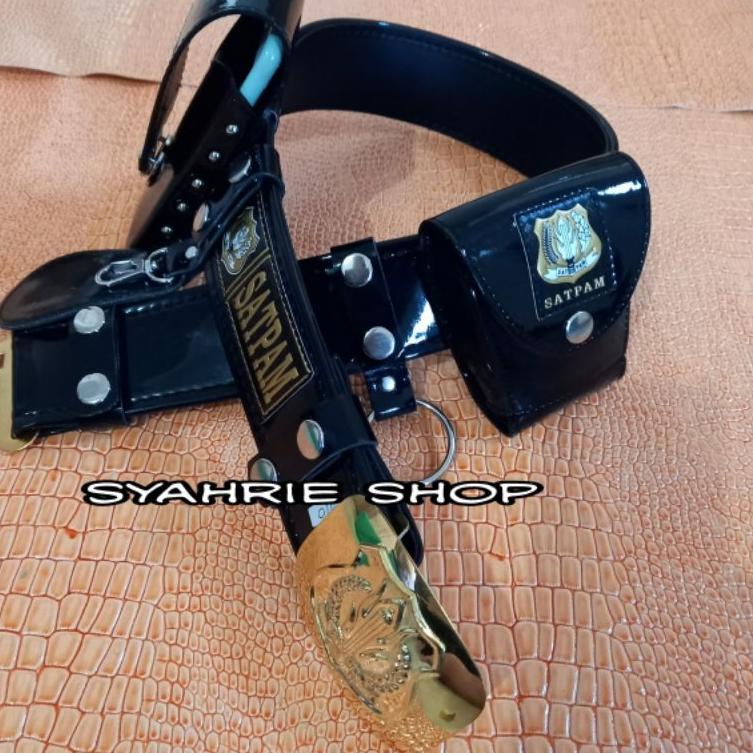 Paling Dicari.. kopel satpam sabuk security terbaru hitam satu set lengkap (EMBOS SATPAM)