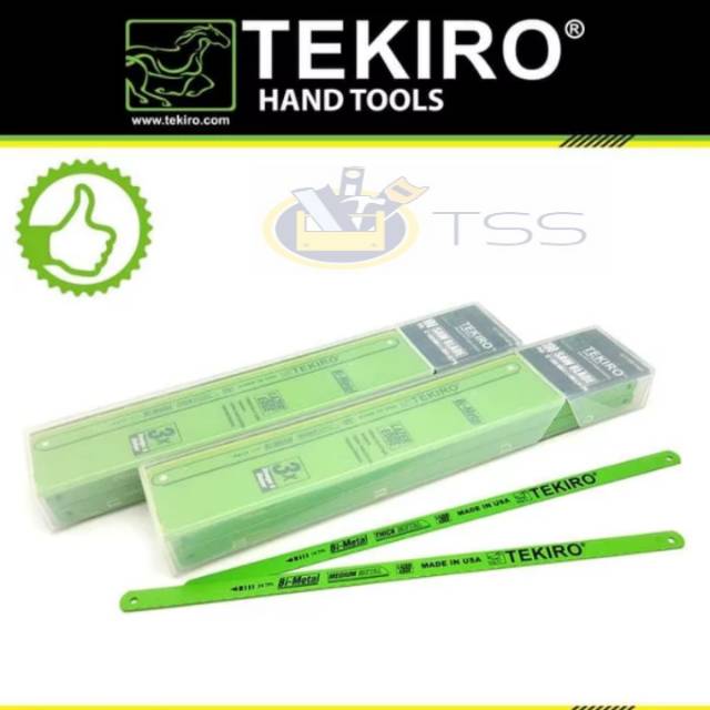 TEKIRO Mata Gergaji Besi 12 Inch / Mata Gergaji Besi 12&quot; tekiro / Mata Gergaji Besi Atau Hacksaw 18 TPI Tekiro