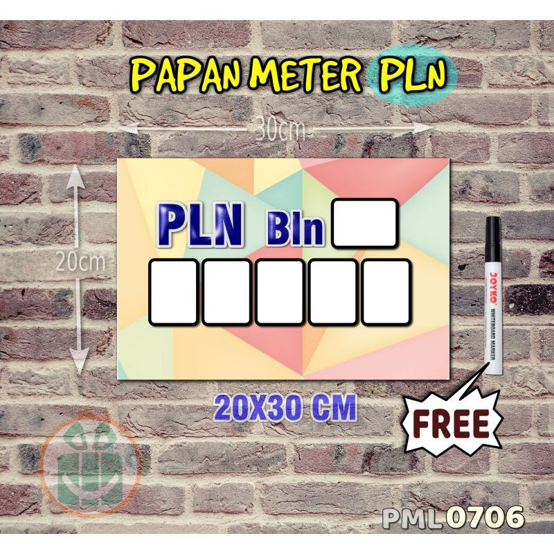 

SBC Papan Meter Listrik PLN PAM motif Unik - Pastel 06