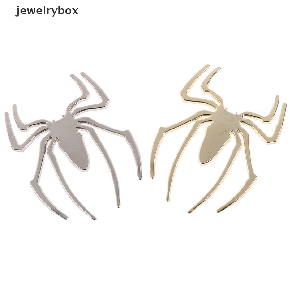 Stiker Emblem Bentuk Laba-Laba 3D Bahan Metal Untuk Mobil / Motor / Truk