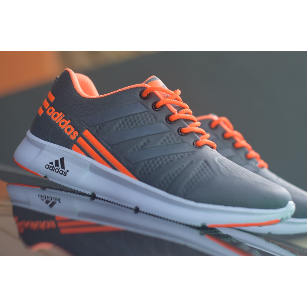 SEPATU ADIDAS NEO RUNNING ABU ORANGE