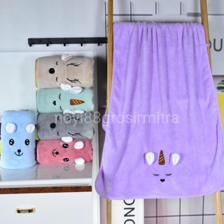 Handuk Mandi Handuk Dewasa Handuk Anak Handuk Bayi Unisex Bahan Microfiber Daya Serap Tinggi dan Lembut Perlengkapan Kamar Mandi Berkualitas Menyerap Terlaris Termurah Telinga Handuk couple Murah Handuk Mandi