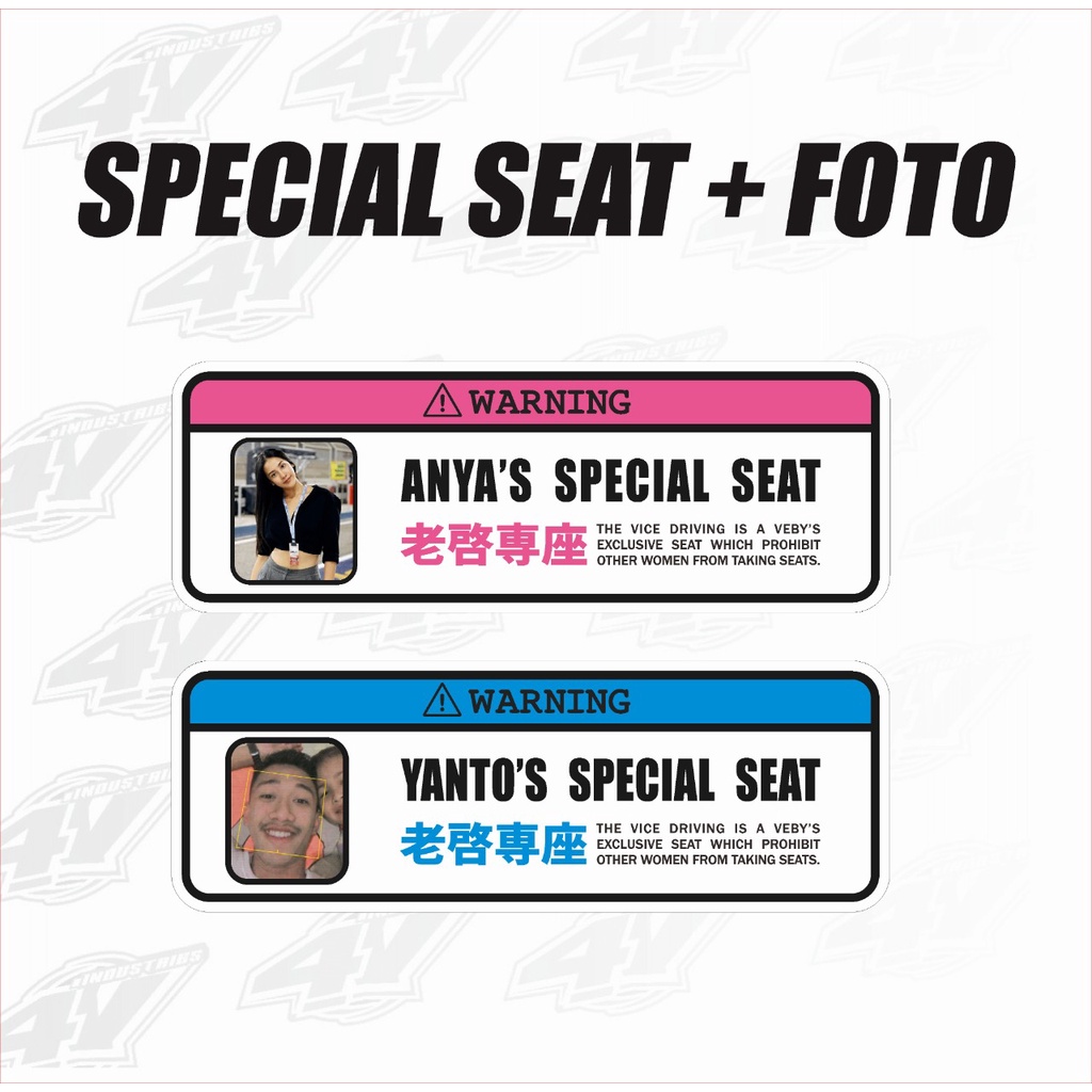 Sticker spesial seat, + foto