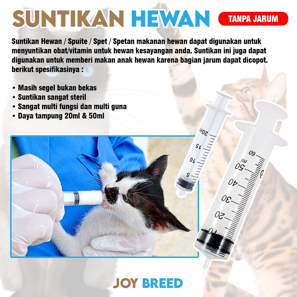 SUNTIKAN HEWAN SPUIT SPET SPETAN KUCING ANJING BURUNG TANPA JARUM