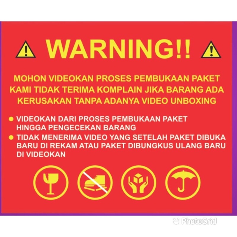 

stiker video unboxing isi 10pc