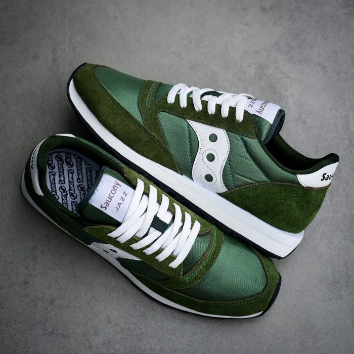 SEPATU PRIA SAUCONY JAZZ VINTAGE ORIGINAL GREEN WHITE