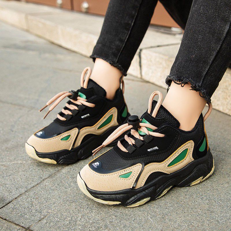 [GROSIR][COD] SEVEN_DAY SEPATU SNEAKERS ANAK-ANAK UNTUK USIA 3-9 TAHUN KREM WM2308
