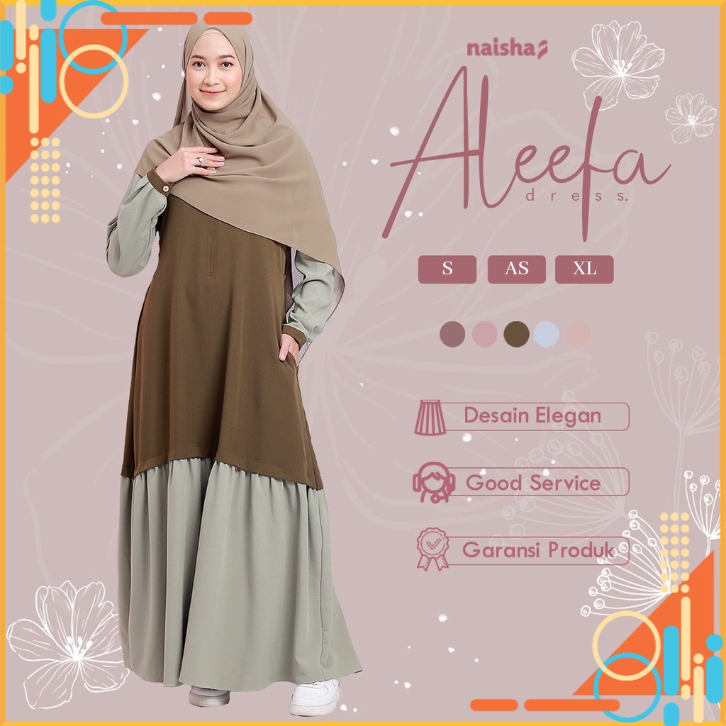 Aleefa Dress by Naishaofficial / Gamis Aleefa Naisha Hijrah