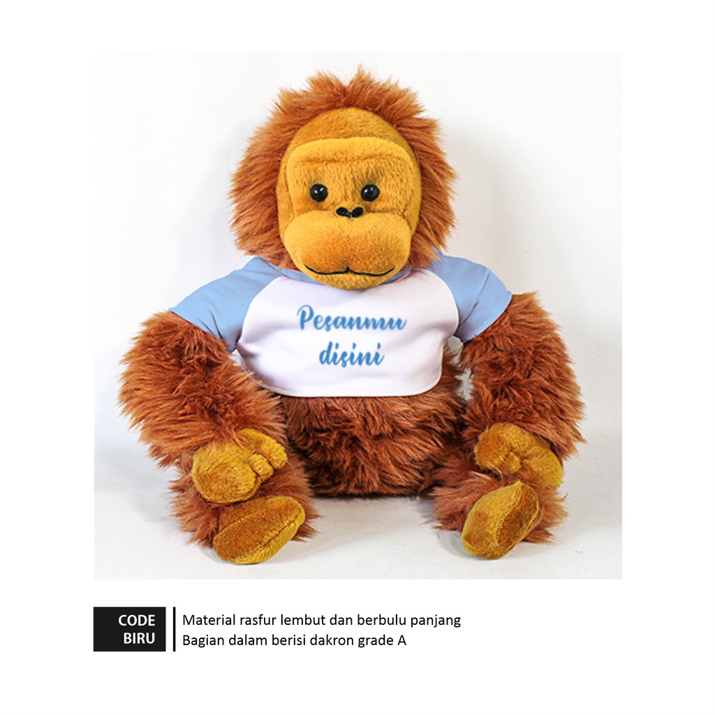BONEKA ORANG UTAN - Bisa Custom Tulisan