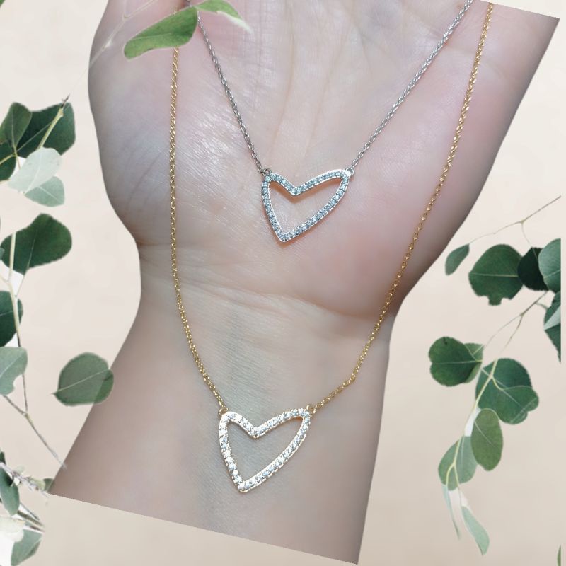Kalung Love titanium like Necklace Anti Karat / kalung love anti karat