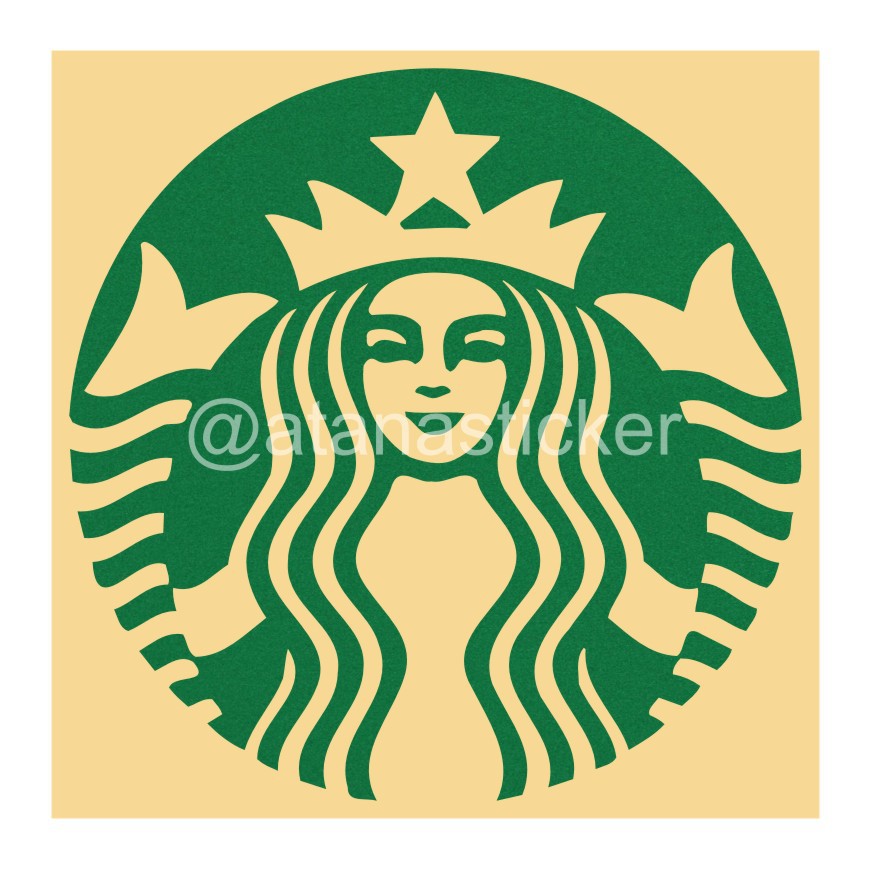 Sticker Cutting Logo Starbucks Coffee 6,5x6,5cm