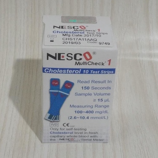 Strip Kolesterol Nesco Blood Cholesterol Refill Colesterol Strip Cek Kolesterol