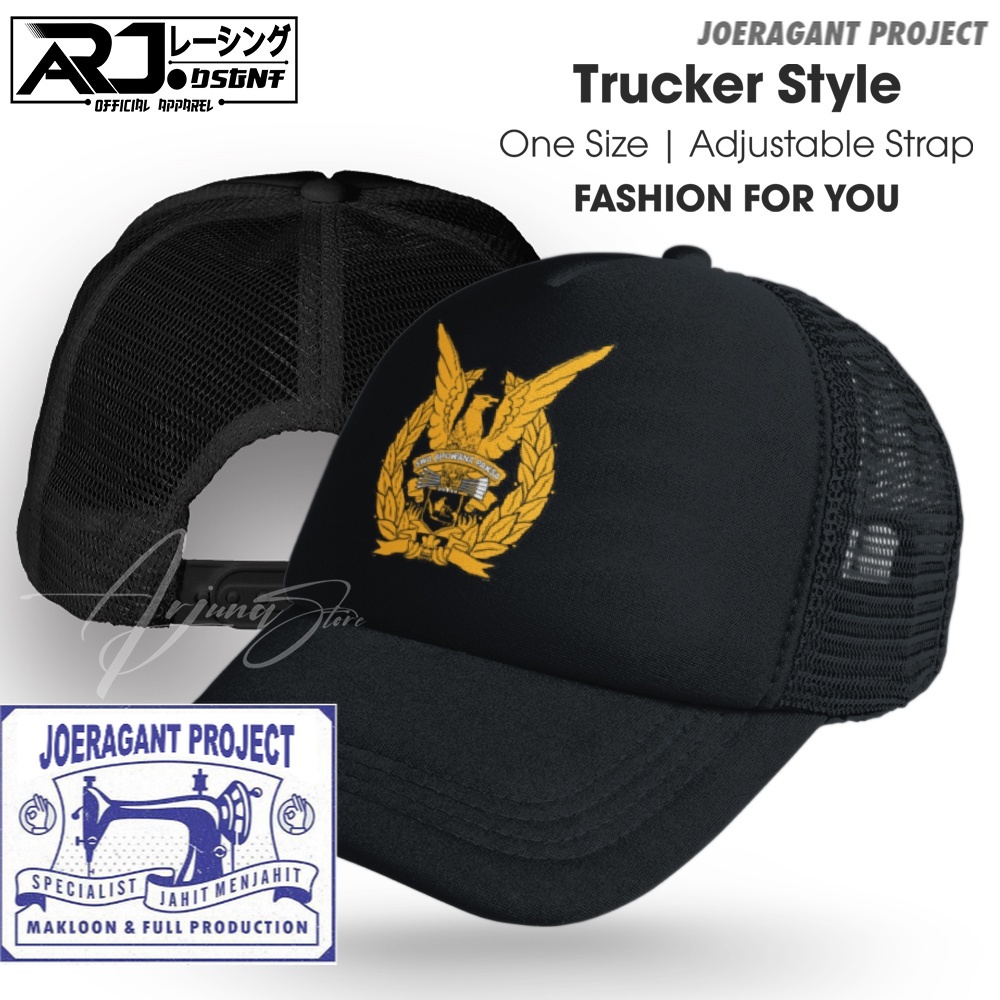 TOPI JARING TRUCKER Dewasa Topi Trucker TENTARA ANGKATAN UDARA TNI-AU LOGO TERBARU - Arjuna Store JP