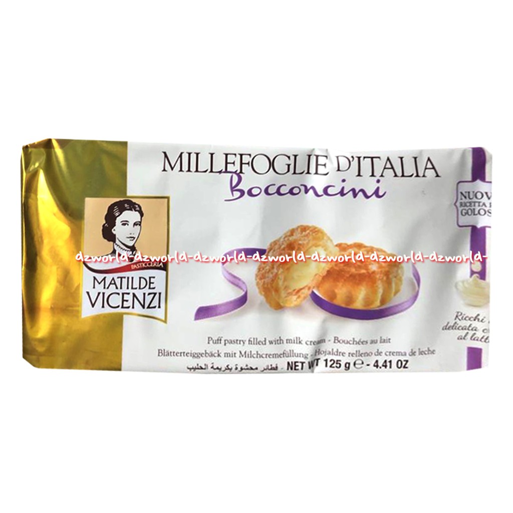 Matilde Vicenzi Millefoglie Alta Bocconcini Glassate 200g Biskuit Italy Cemilan Snack Milefoglie Milefogli
