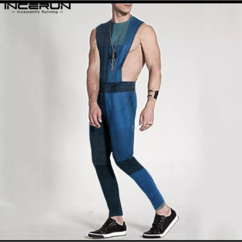 baju jumpsuit pria / fashion overall bodysuit sexy men