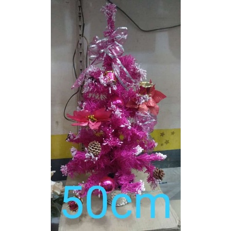 pohon natal pink 50cm