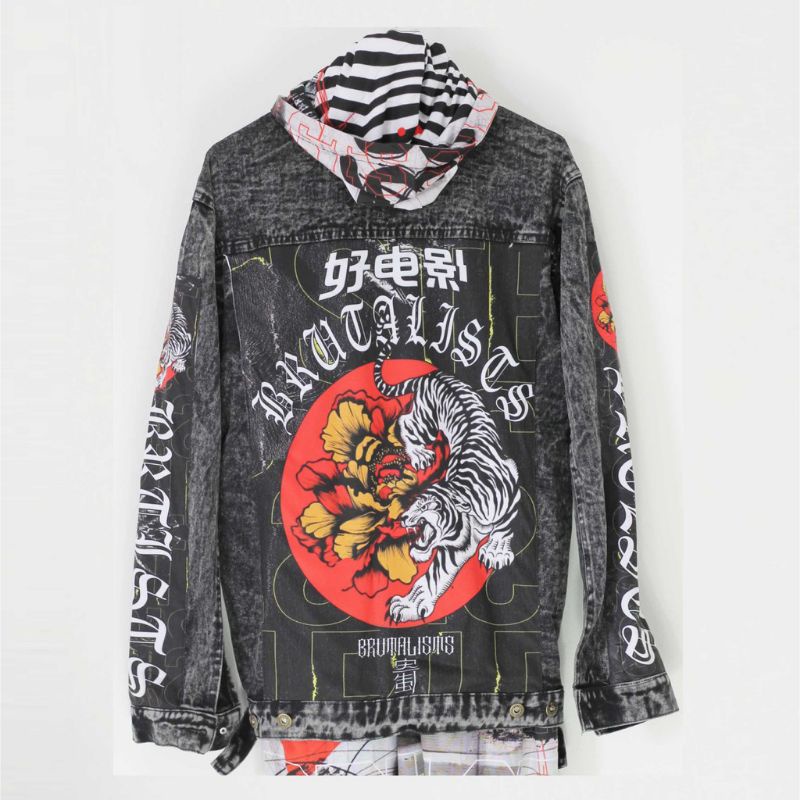 Jaket Jeans Denim Motif Printing / Jacket Jeans Pria Wanita Terbaru