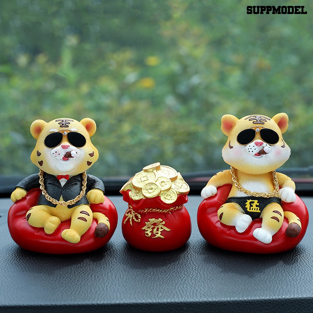 Suppmodel Ornamen Patung Harimau Bahan Resin Untuk Dekorasi Mobilrumah