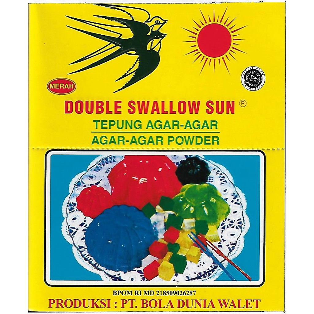 

1DUS KHUSUS GOJEK GRAB AGAR DSS MERAH TEPUNG DOUBLE SWALLOW RED