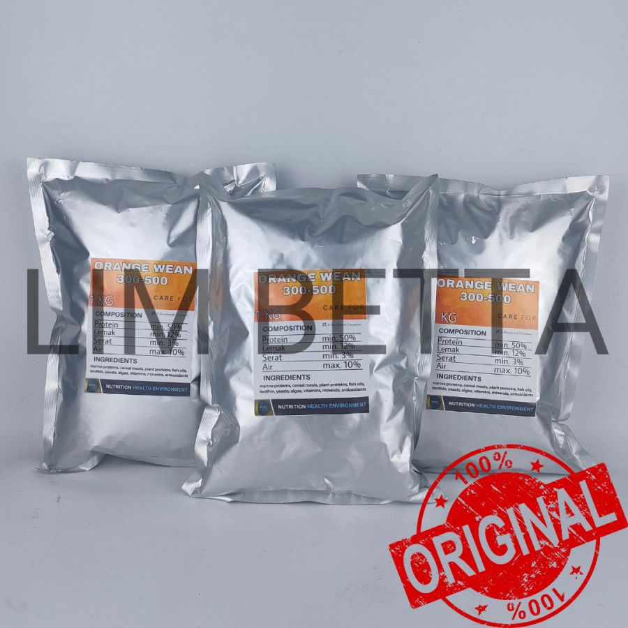(1 KG) PELET ORANGE WEAN 300-500 FROM INVE / PELLET ORANGE