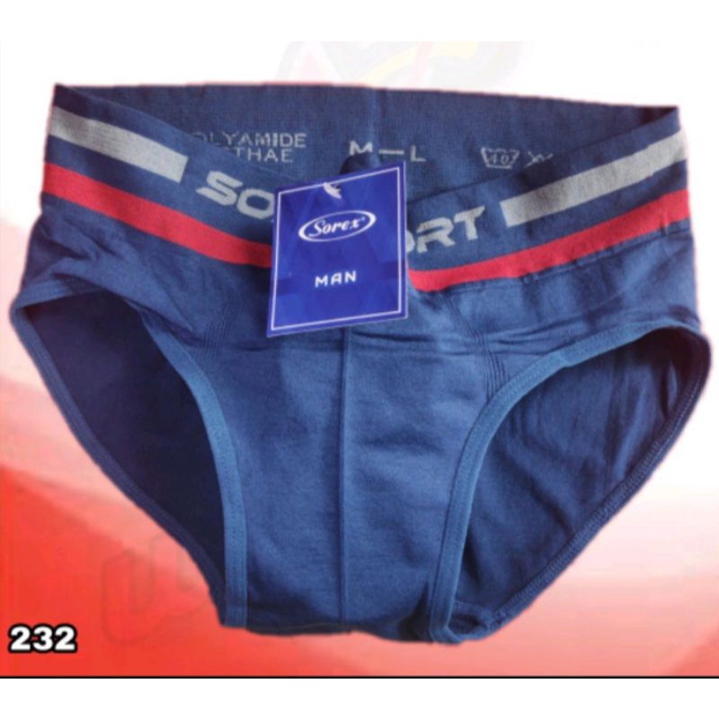 satu kotak isi..(2pcs).. celana dalam pria sorex bahan katun