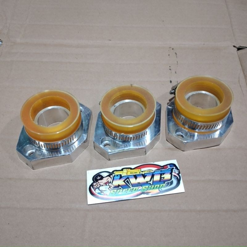 Manipol intake teflon karbu PE PWK 26/28/30/32/35/38 pnp GL Tiger MP CB herex silver chrome